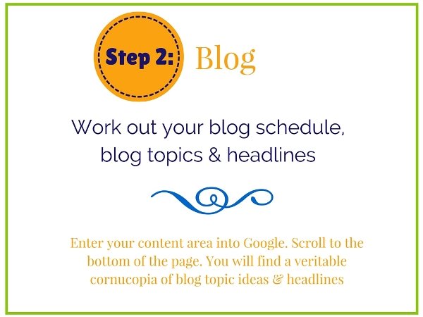 Step 2 Blog Schedule