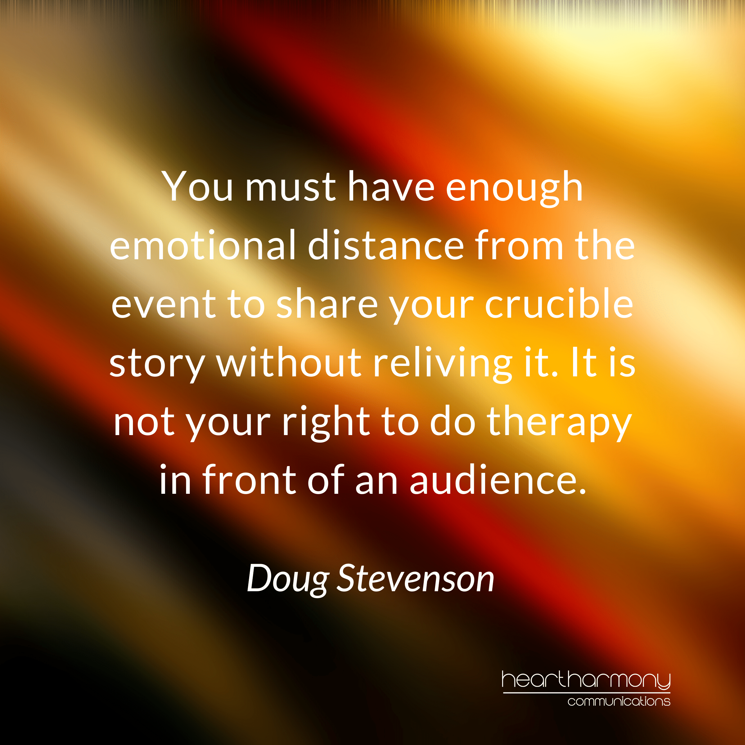 Doug Stevenson quote.
