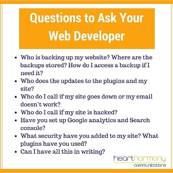 Questions to ask your developer