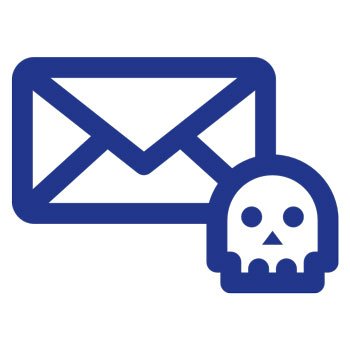 Email hacking icon.