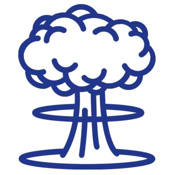 Nuclear bomb icon.