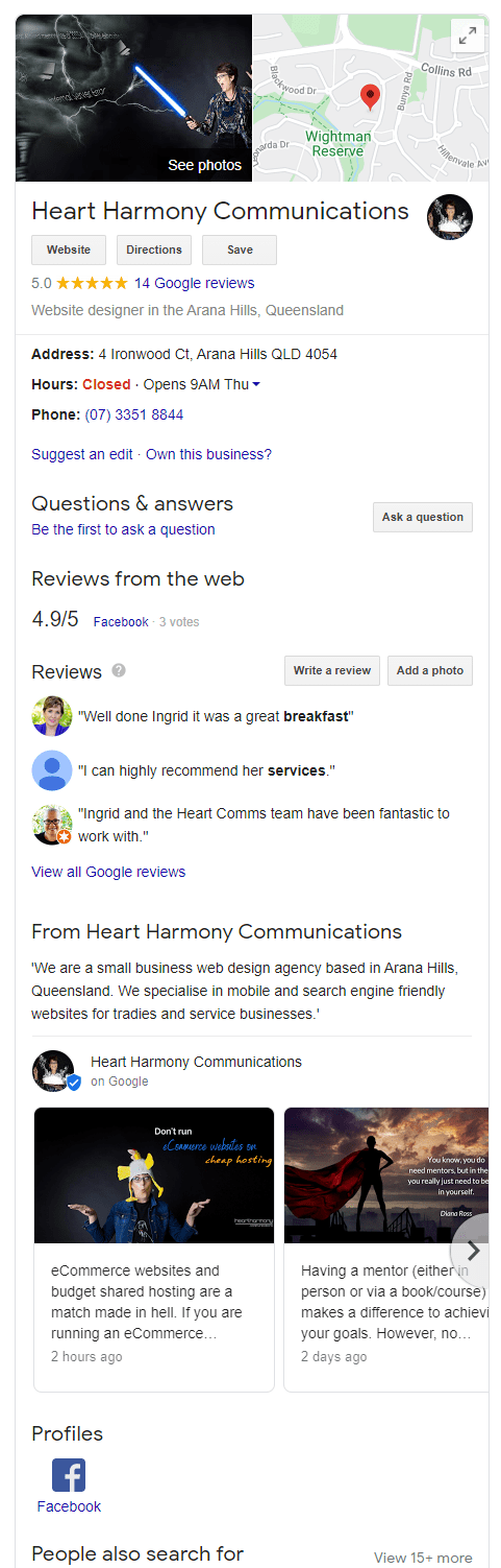 Heartcomms knowledge panel