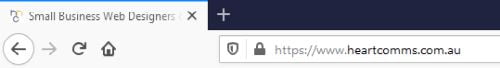 Browser showing SSL padlock