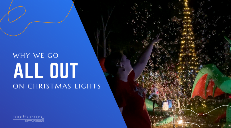 All out on Christmas lights